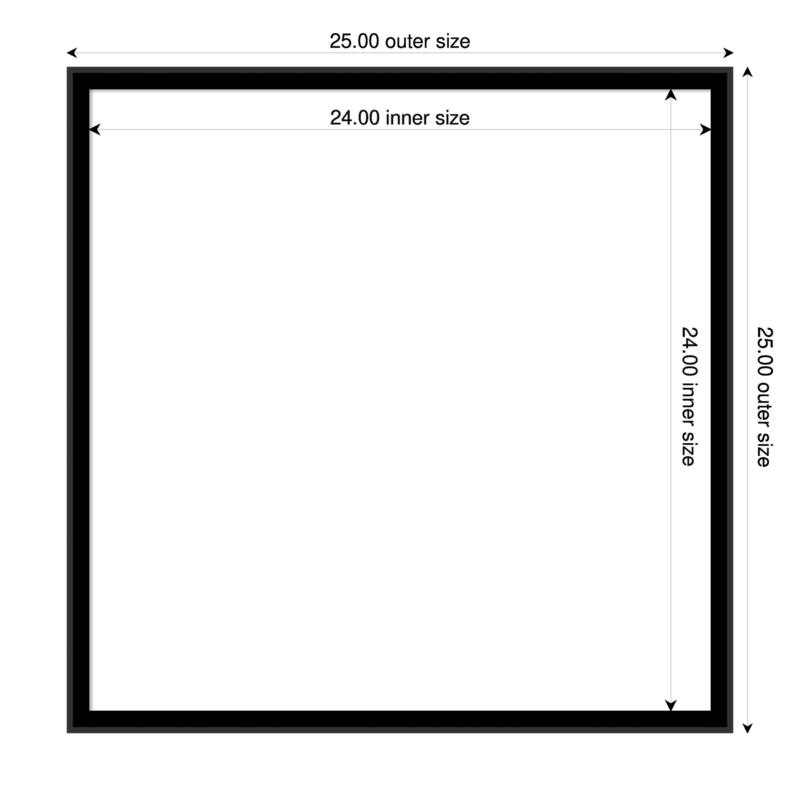 Incline Framed Dry Erase Magnetic Board - 25 x 25 in - Incline Black
