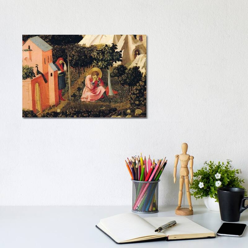 iCanvas "The Conversion Of St. Augustine (Musee Thomas-Henry)" by Fra Angelico Canvas Print - 8x12x0.75