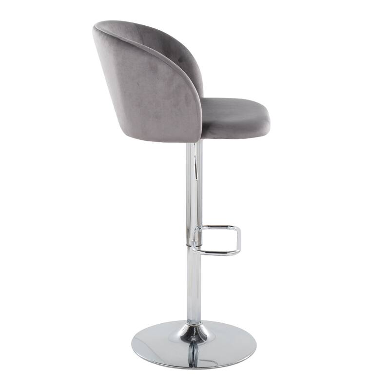 Silver Orchid Harding Adjustable Bar Stool with Rounded Rectangle Footrest (Set of 2)