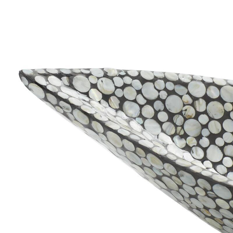 Mother of Pearl Shell Living Room Decor Tray - Gray or White - Roche River Decor