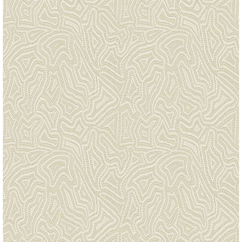 A-Street Prints Hollenback Gold Dotted Abstract Wallpaper