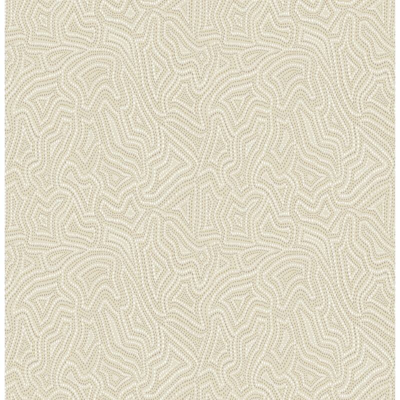 A-Street Prints Hollenback Gold Dotted Abstract Wallpaper
