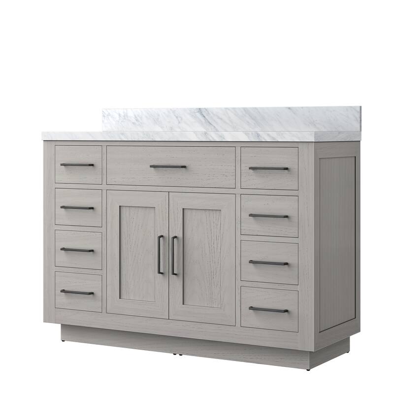 Abbey Bath Vanity with Carrara Marble Top and Sink