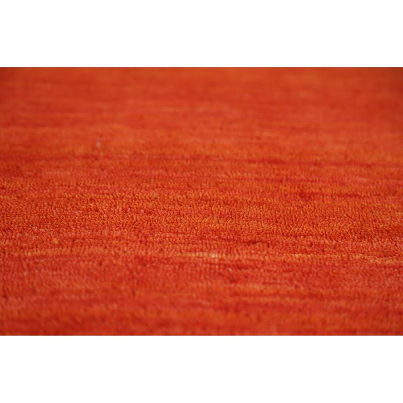 Hand Knotted Oriental 100% Wool Carpet Tribal Animal Pictorial Oranges & Rust Gabbeh Area Rug - 6' 7'' X 4' 7''