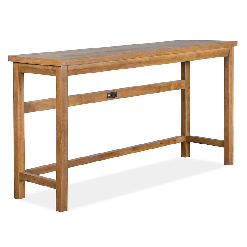 Magnussen Home Lindon Belgian Wheat Console Sofa Table - 66''W x 20''D x 36''H - 66''W x 20''D x 36''H