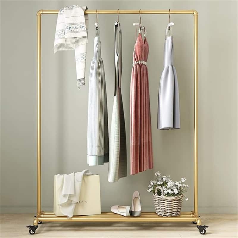 Industrial Clothing Rack on Wheels - ‎47.24L x 13.3W x 63H