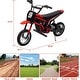 preview thumbnail 6 of 5, Ride On Motorcycle 3-Speed for Kids Ages 8-12 Red-9