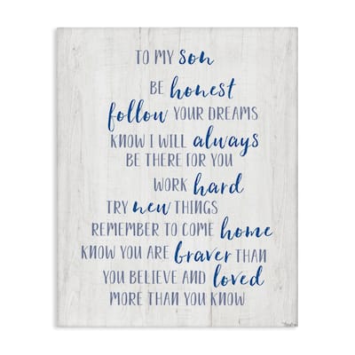 Stupell To My Son Positive Parent Canvas Wall Art Design By Gigi Louise