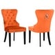 preview thumbnail 18 of 65, Grandview Tufted Upholstered Dining Chair (Set of 2) with Nailhead Trim and Ring Pull Orange