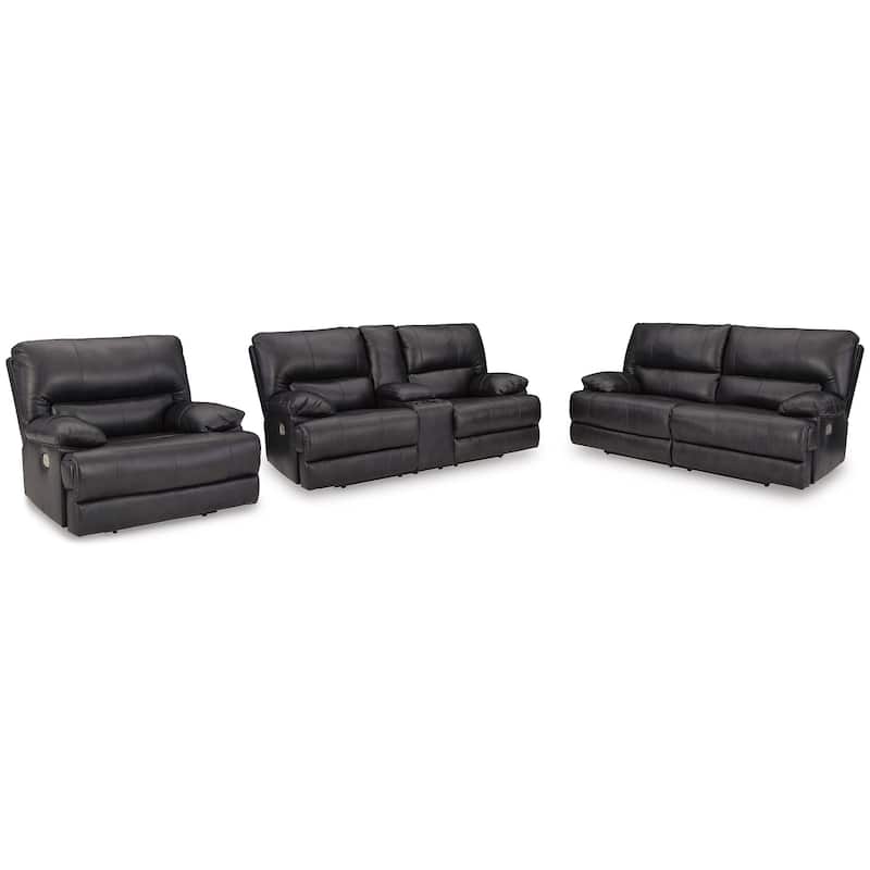 Signature Design by Ashley Mountainous Black 3-Piece Upholstery Package - 85"W x 42"D x 42"H