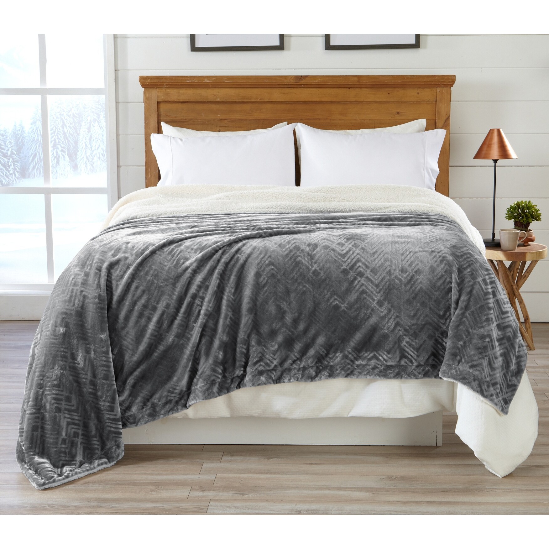 Velvet plush sherpa blanket 2025