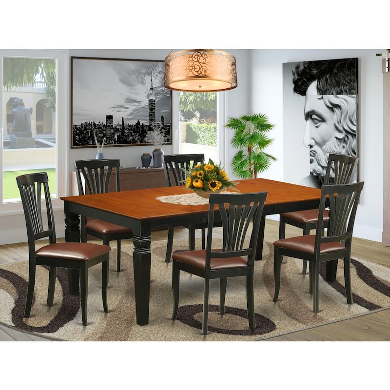 Contemporary Dining Set - 9 Piece Kitchen Table with Chairs - Modern Chic Design