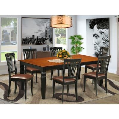 Contemporary Dining Set - 9 Piece Kitchen Table with Chairs - Modern Chic Design