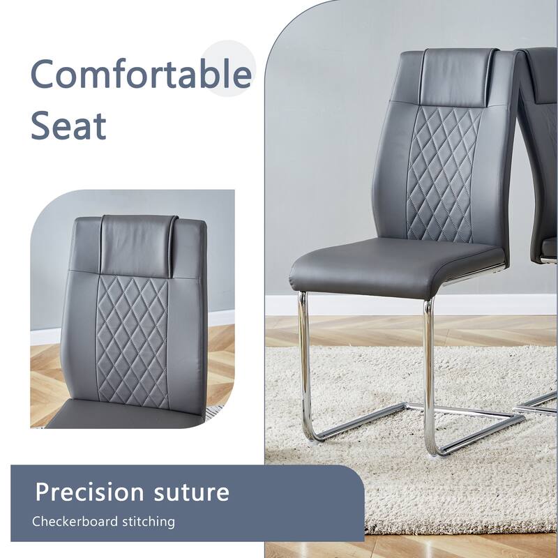 Table & Chairs Set with Gray Side Chair, Butterfly Leg Dining Table