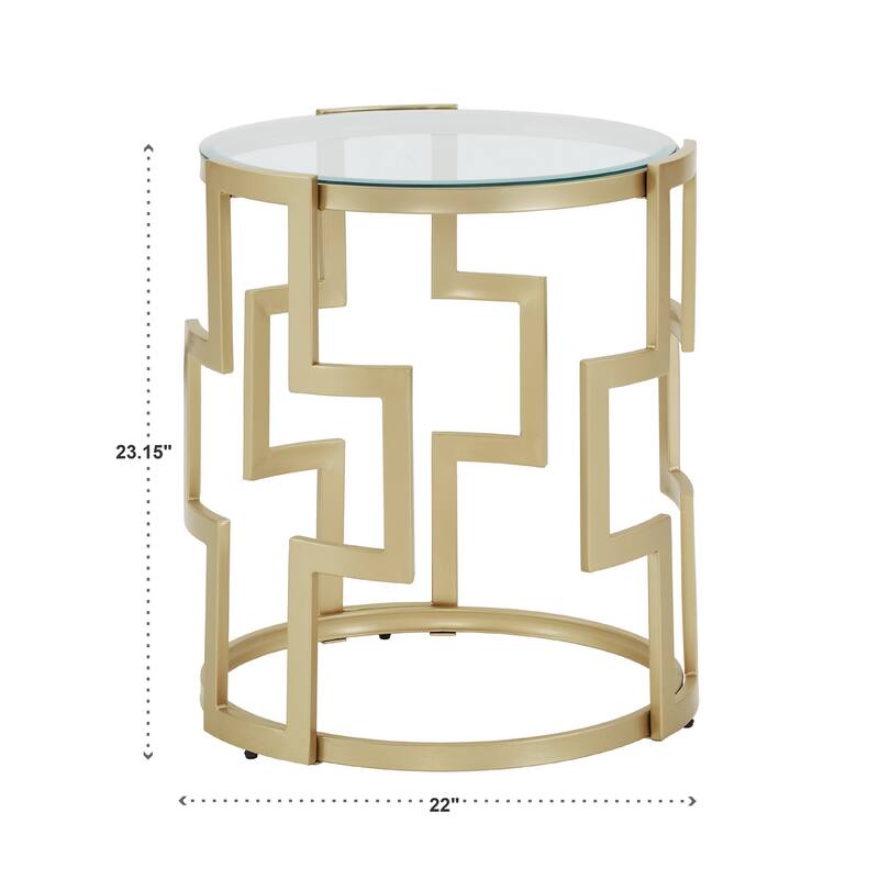 Spumante 23" Tall Glass End Table by iNSPIRE Q Bold