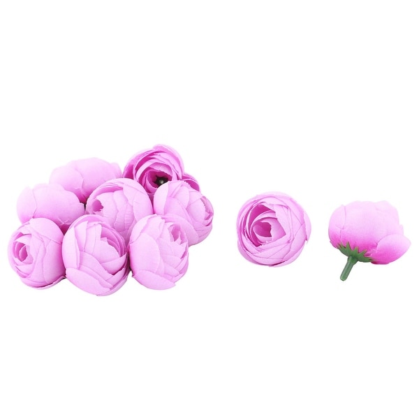 Bride Wedding Fabric Artificial Flower Buds Heads DIY Garland Decor Light Purple 10pcs