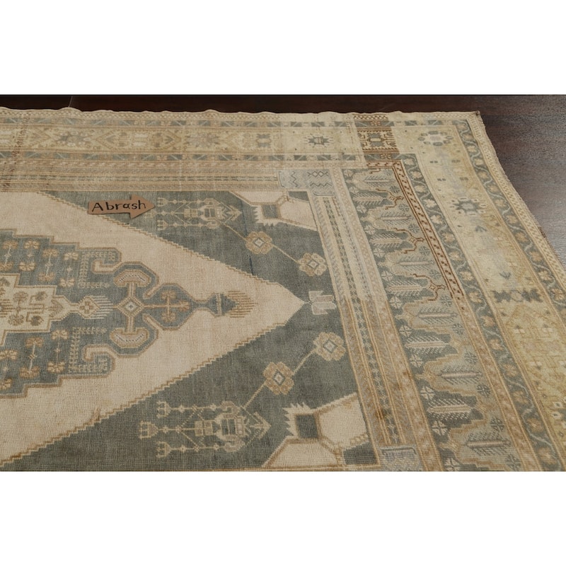 Vintage Anatolian Oriental Wool Area Rug Hand-knotted Office Carpet - 5'6" x 10'3"