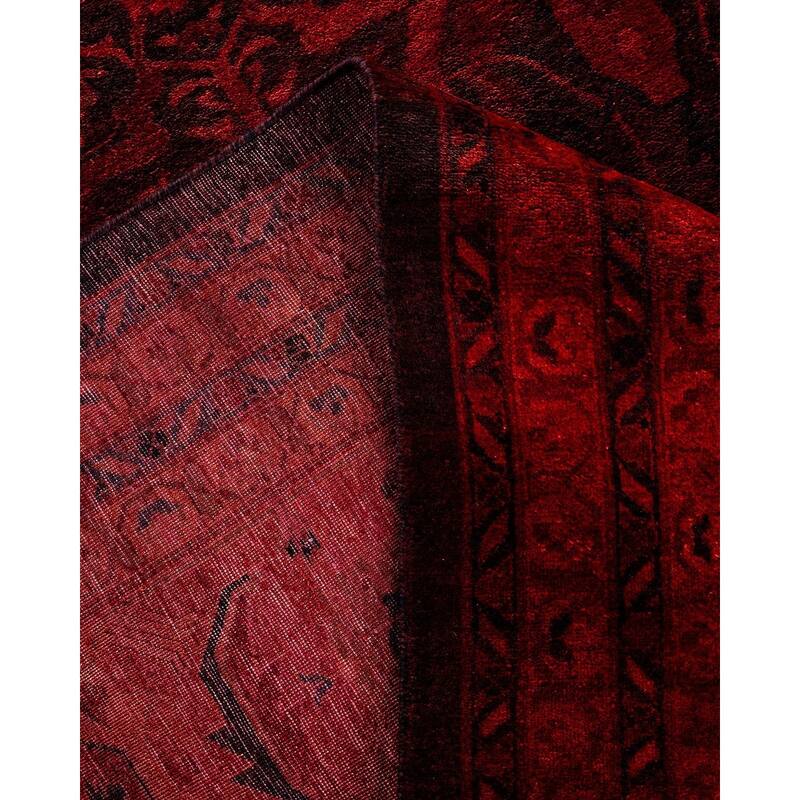 Overdyed, One-of-a-Kind Hand-Knotted Area Rug - Orange - 12' 4" x 18' 4"