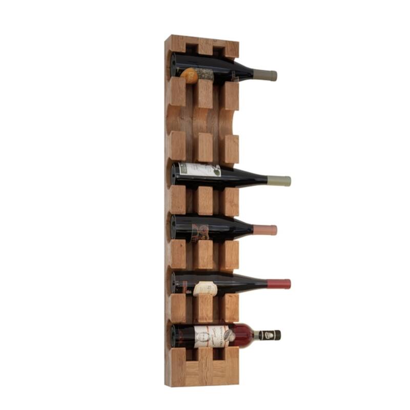 Unfinished Solid Oak Hardwood Wine Rack for 6 Bottles