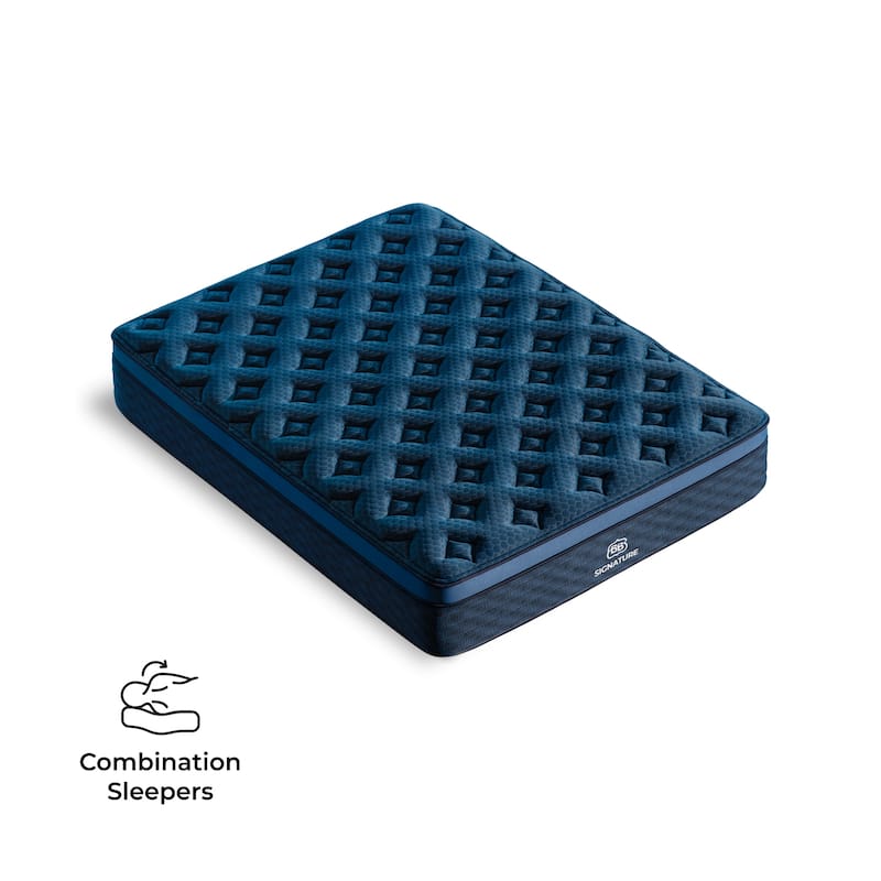 Brooklyn Bedding Signature Hybrid Mattress with Glaciotex Pillowtop - Twin, Firm - California King - Medium