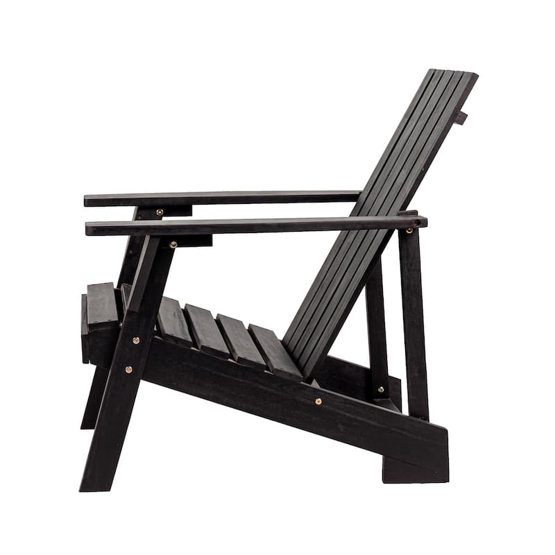 Westport Outdoor Patio Modern Acacia Wood Adirondack Chair, by JONATHAN Y