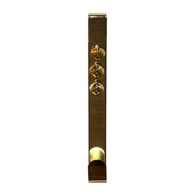 16" Metal Gold Wreath Hanager w/ Jingle Bells