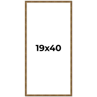 19x40 Frame Gold Kingsley Distressed Solid Wood Picture Frame Width