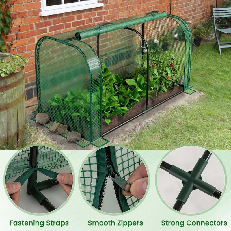 Mini Portable Greenhouse 47'' x 22'' x 24'' Green House with PE Cover
