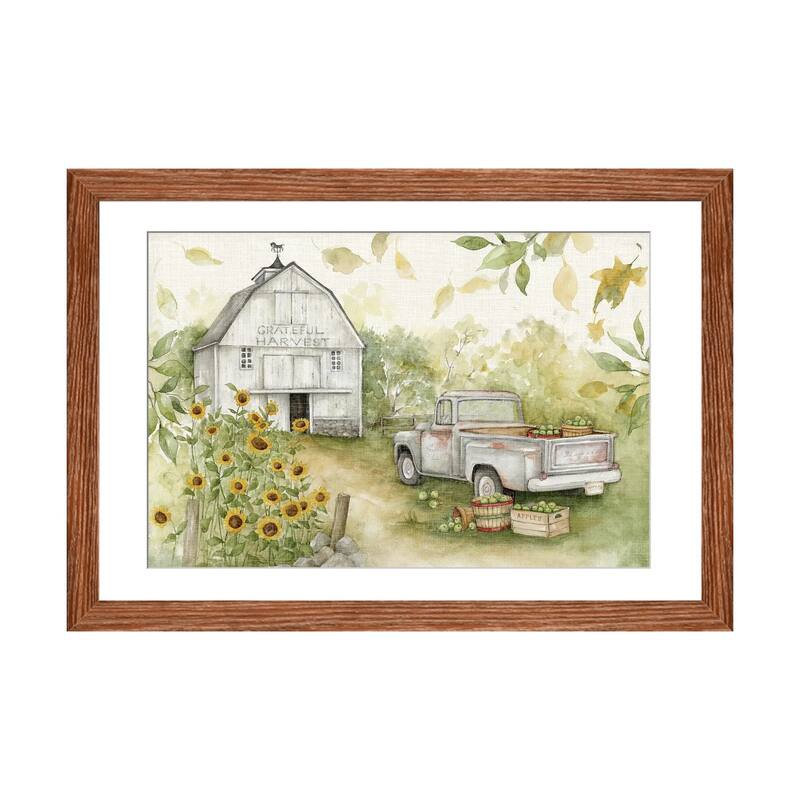 iCanvas "Gray Barn-Horiztontal" by Susan Winget - Walnut - 16x24x1