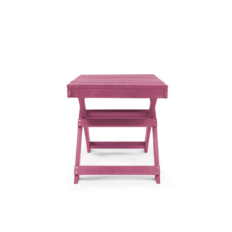 Santorini Fully Assembled All-Weather Recycled HDPE Outdoor Folding Side Table