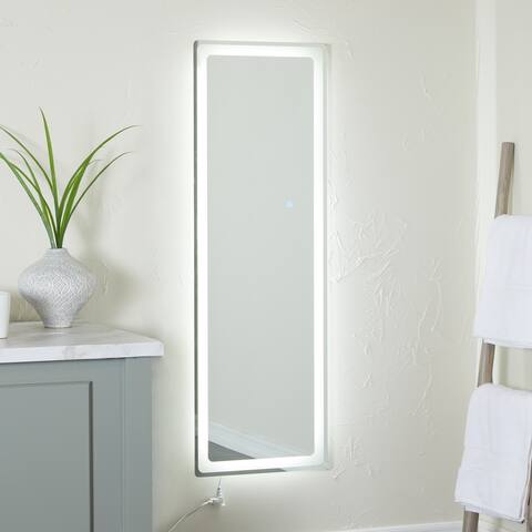 Clear Glass Modern Rectangle LED Mirror