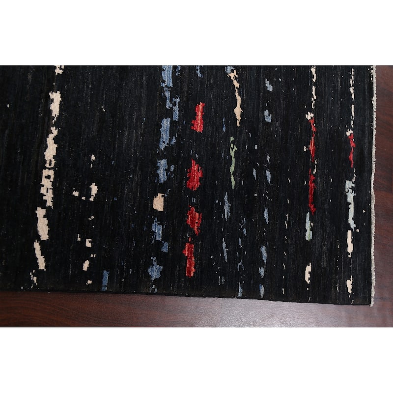 Contemporary Abstract Oriental Dining Room Area Rug Wool Hand-knotted - 8'4" x 9'6"