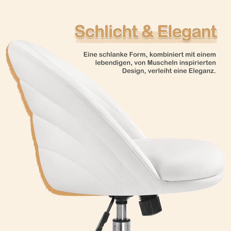 Yaheetech Modern Velvet Armless Desk Chair Office Chair for Bedroom, Home Office