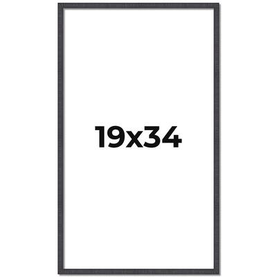19x34 Frame Brown Solid Wood Picture Frame - Complete Modern Photo