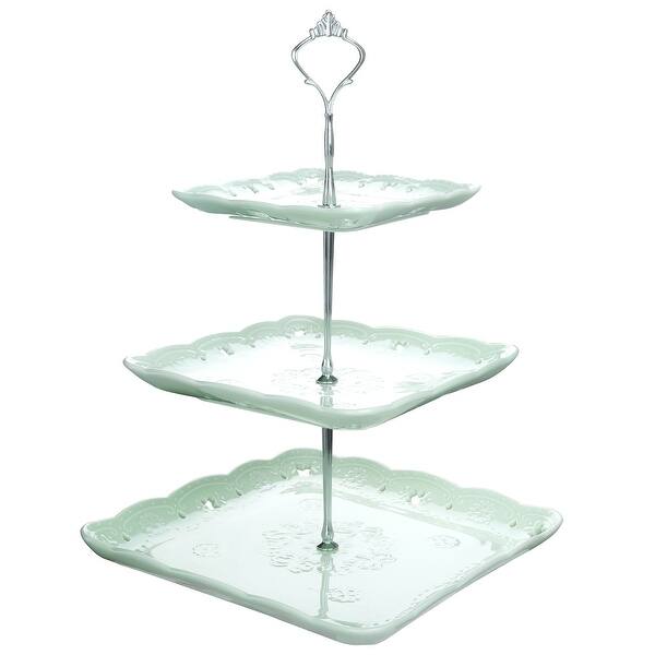Shop 3 Tier Cupcake Tower Stand Porcelain Green Tiered Serving