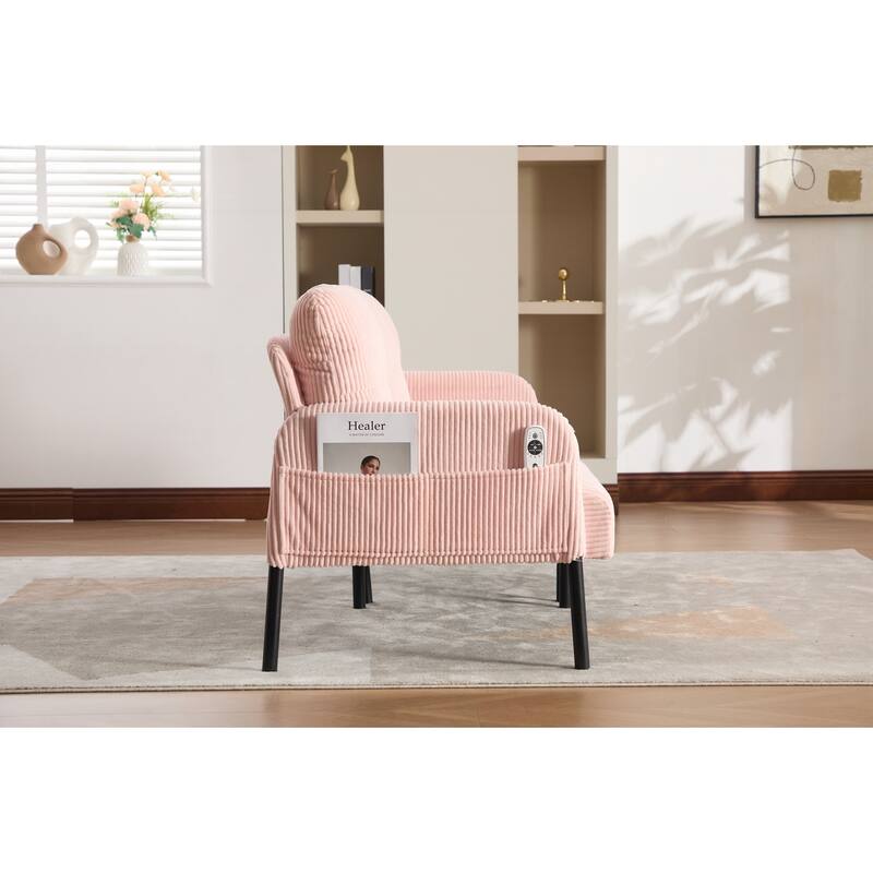 Oversized Loveseat, Modern & Plush Double-seater Sofa, Corduroy Upholstered Couch