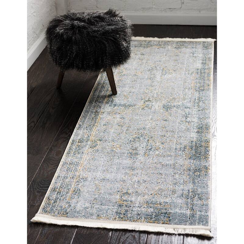 Traditional Samana Collection Area Rug - 2'7"x10' - Gray