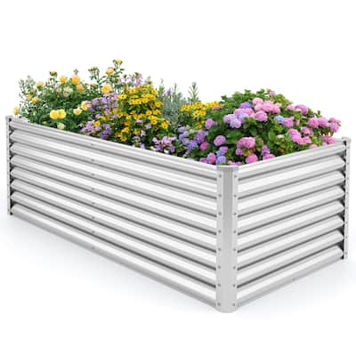 Gymax Raised Garden Bed Large Metal Planter Box Kit for Vegetable Herb