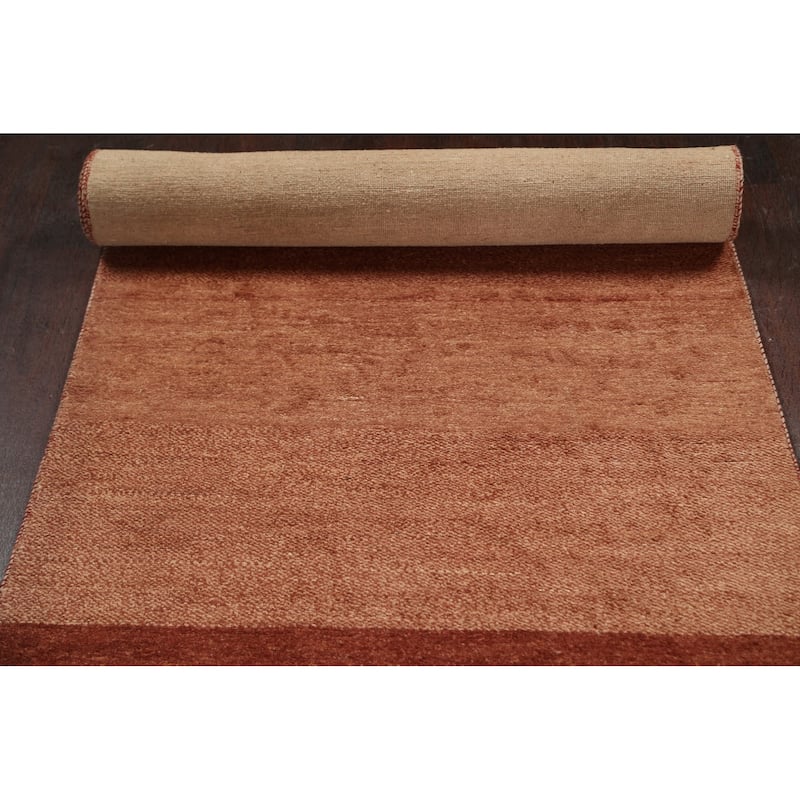 Modern Gabbeh Kashkoli Oriental Runner Rug Wool Hand-knotted Carpet - 2'9" x 16'8"