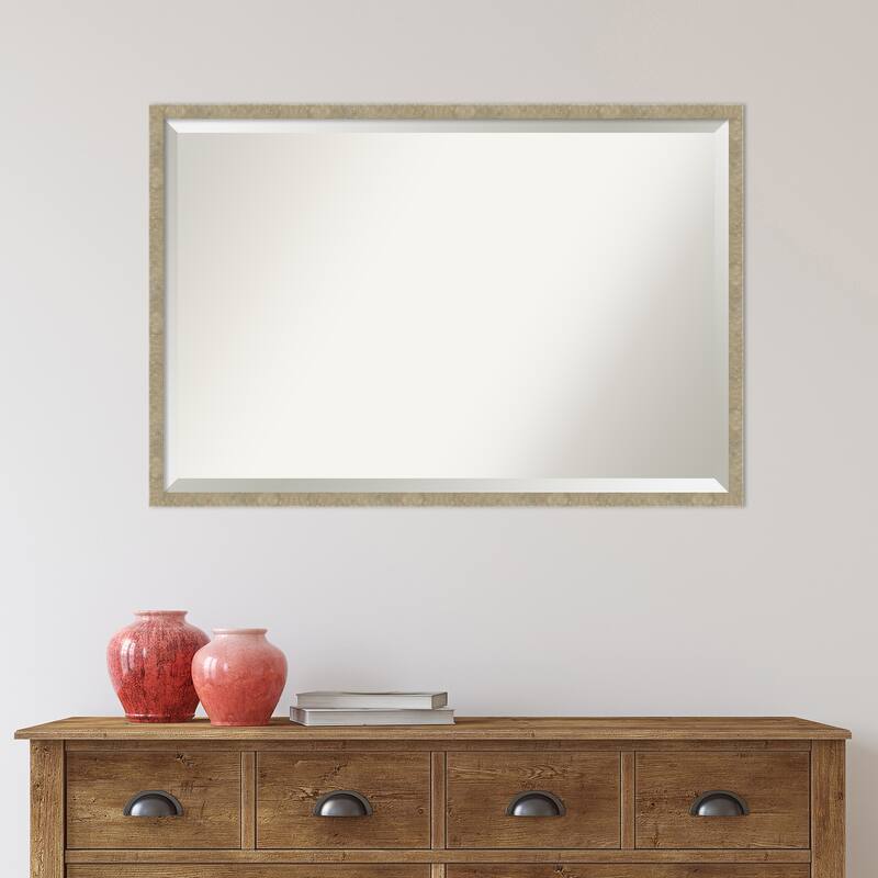 Beveled Wall Mirror - Jet Black Frame