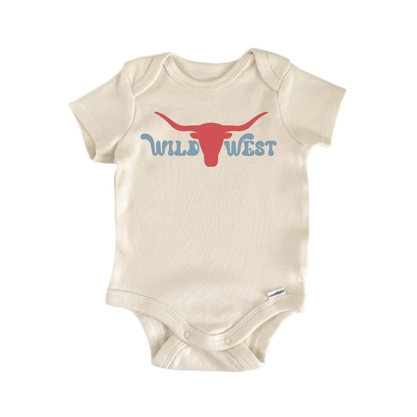 slide 2 of 6, Wild West Country Western - Baby Boy Girl Clothes Infant Bodysuit Funny Cute Newborn Blue - 0-3M