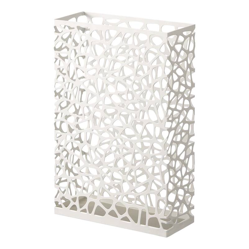 Yamazaki Home Umbrella Stand - Two Styles, Steel, Rectangle, Holds up to 10 umbrellas - L 4.72 x W 11.81 x H 17.72 inches
