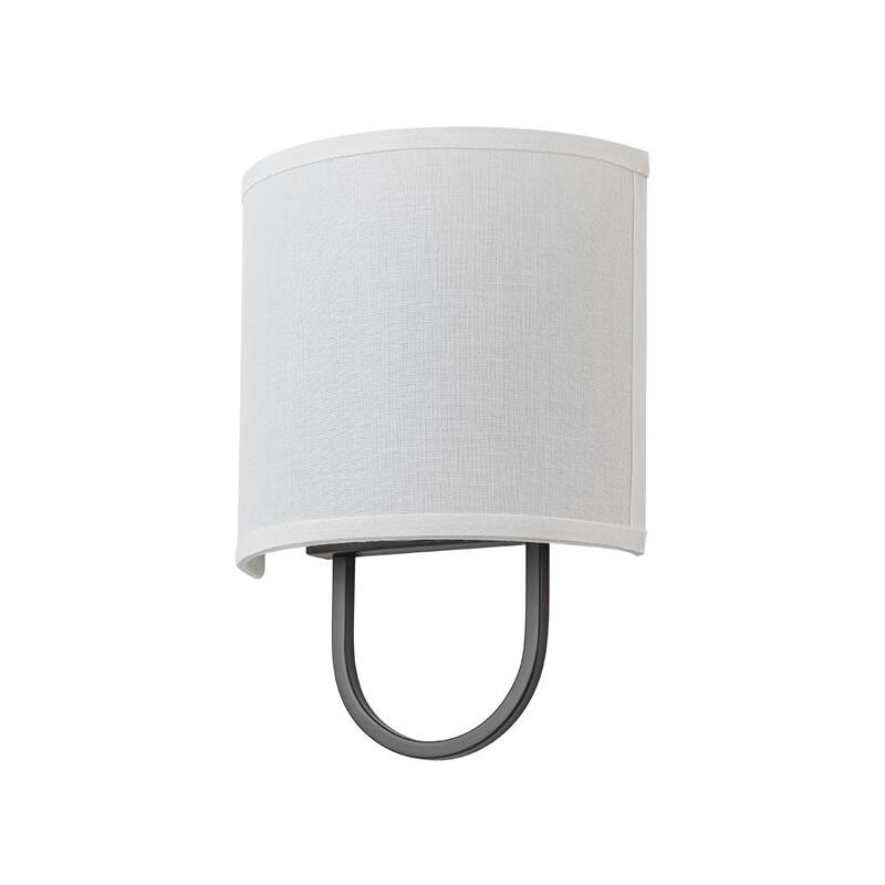 1-Light Modern Ivory Fabric Wall Sconce
