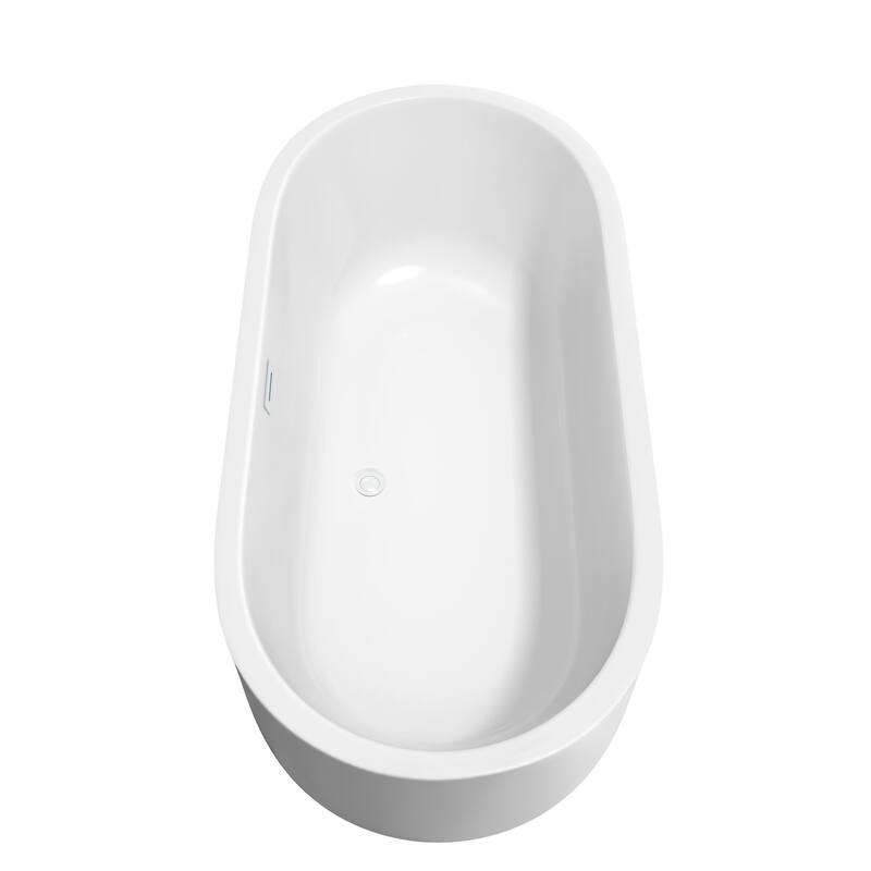 Wyndham Collection Juliette 67" Free Standing Acrylic Soaking Tub with