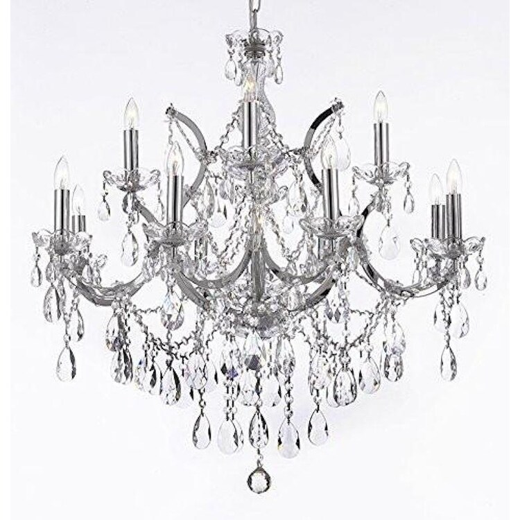 Maria Theresa  Crystal Chandeliers H30 "X W28" . - Chandeliers For Bedrooms by Overstock.com