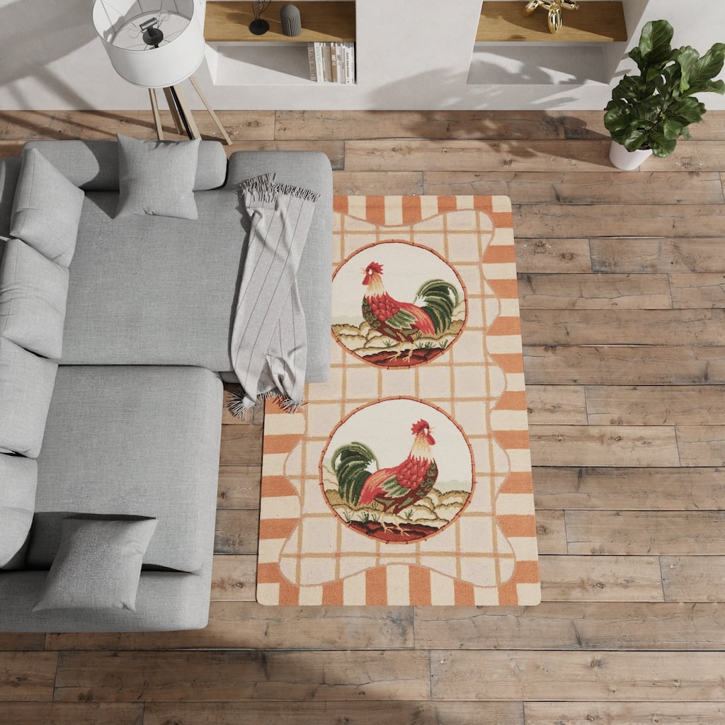 SAFAVIEH Handmade Chelsea Tatyana French Country Wool Rug