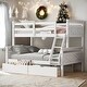 preview thumbnail 1 of 21, Twin Over Full Bunk Bed with Ladder, Two Storage Drawers, Safety Guardrail White