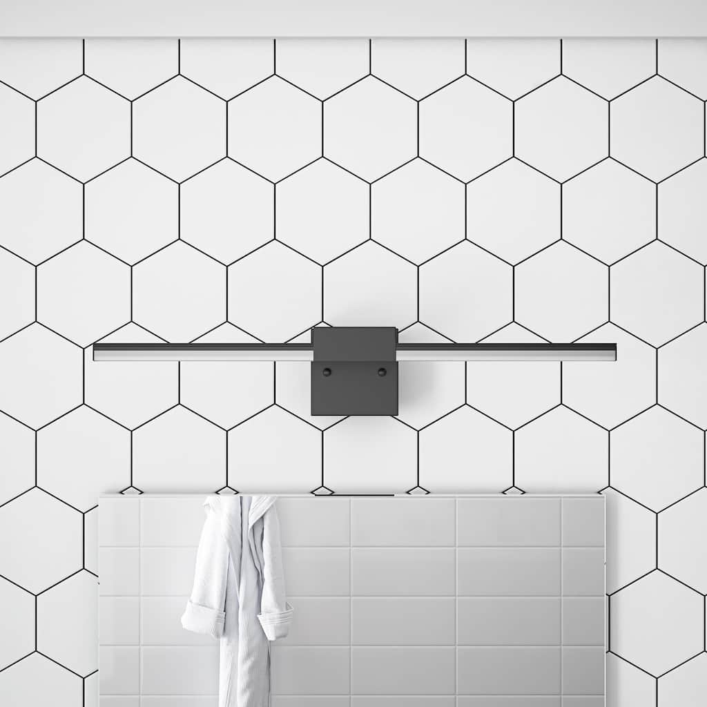 Modern Black or White 23.74-inch Linear LED Dimmable Bathroom Vanity Lighting Fixture