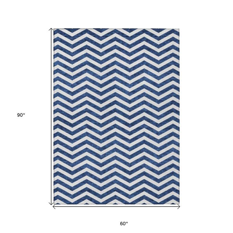 HomeRoots Chevron Transitional Rectangle Outdoor Rug