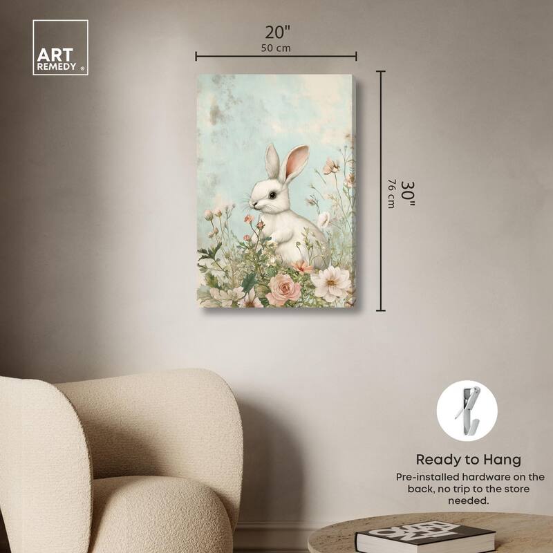 Easter Bunny Canvas by Art Remedy, Gallery Wrapped